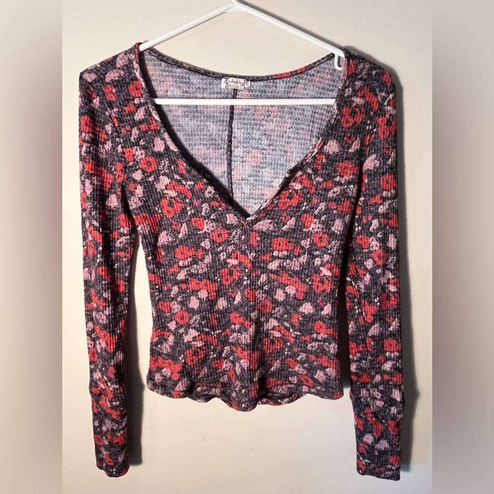 Free people floral long sleeve (x small)